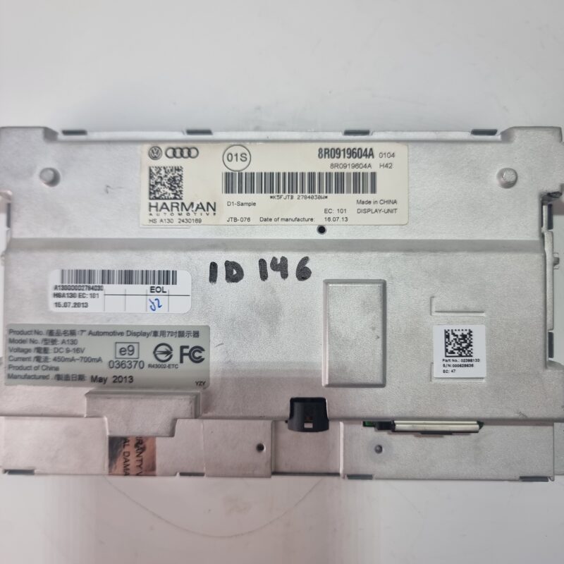 Pantalla Multifuncion Audi A4 8R0919604A - Imagen 6