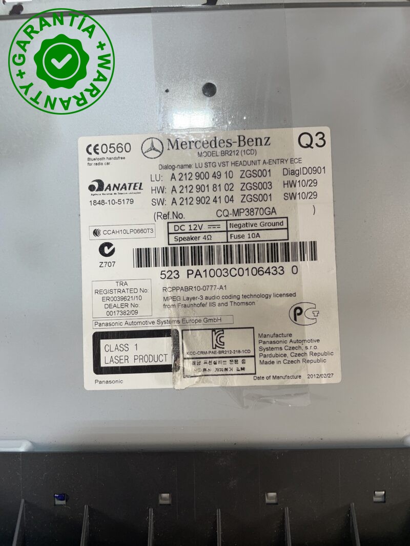 RADIO MERCEDES-BENZ A2129004910 - Imagen 4