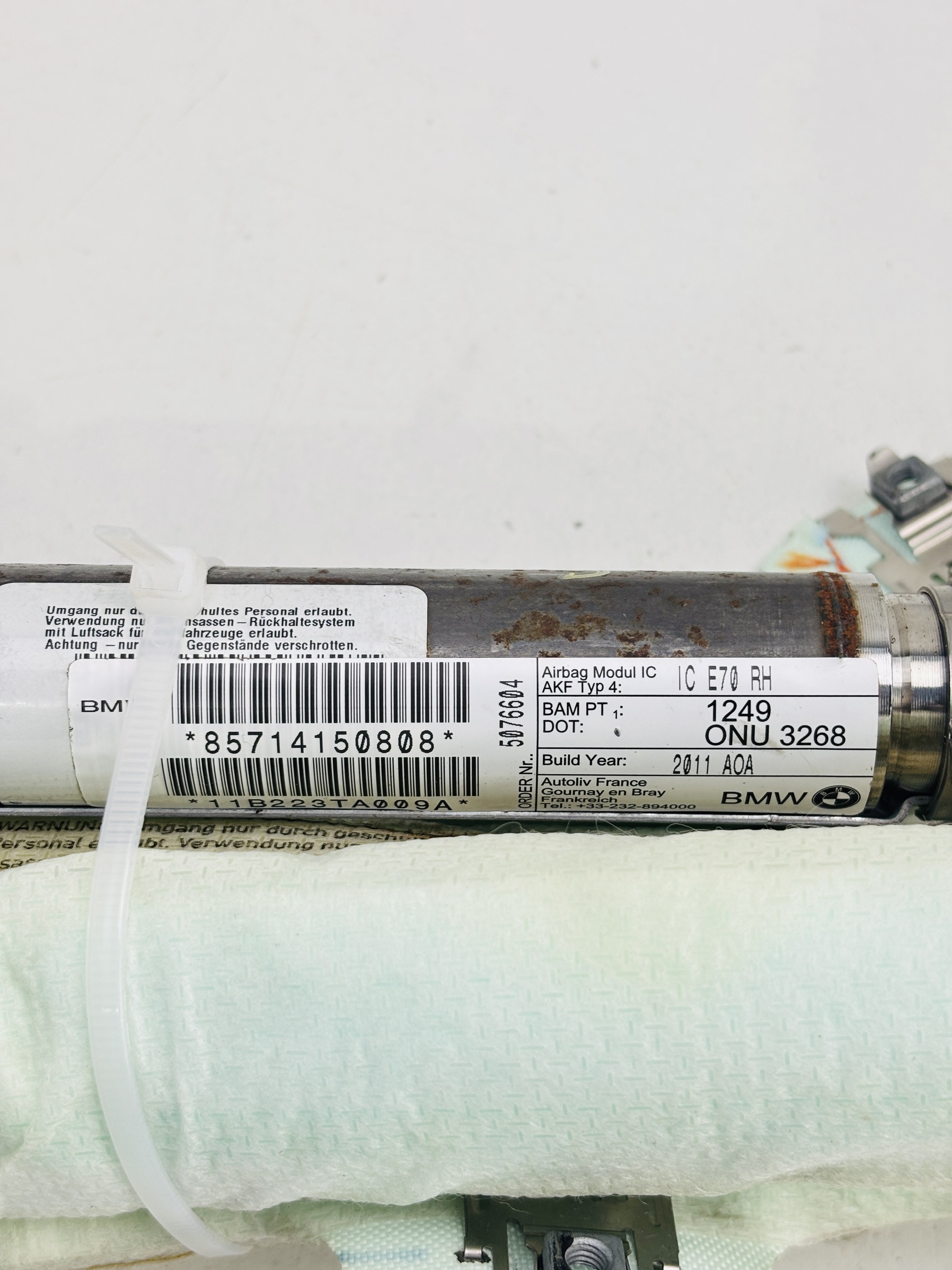 7141508 Airbag cortina derecho BMW X5 E70 2010-2013 - Foto 6 7141508 Airbag cortina derecho BMW X5 E70 2010-2013 - Imagen 6