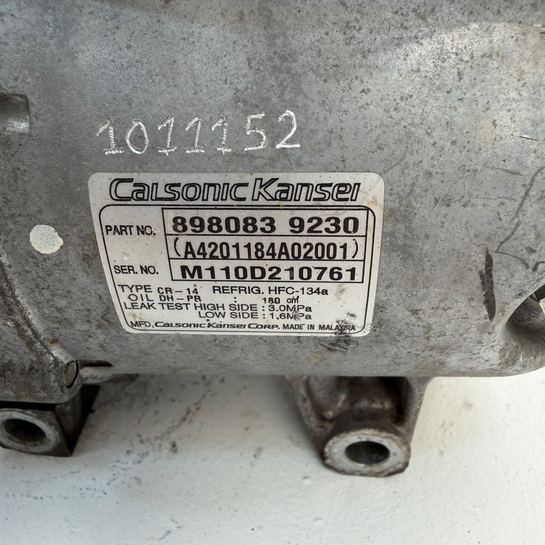 Compresor aire acondicionado Isuzu D-max 3.0 Ditd 8980839230 - Foto 9 Compresor aire acondicionado Isuzu D-max 3.0 Ditd 8980839230 - Imagen 9
