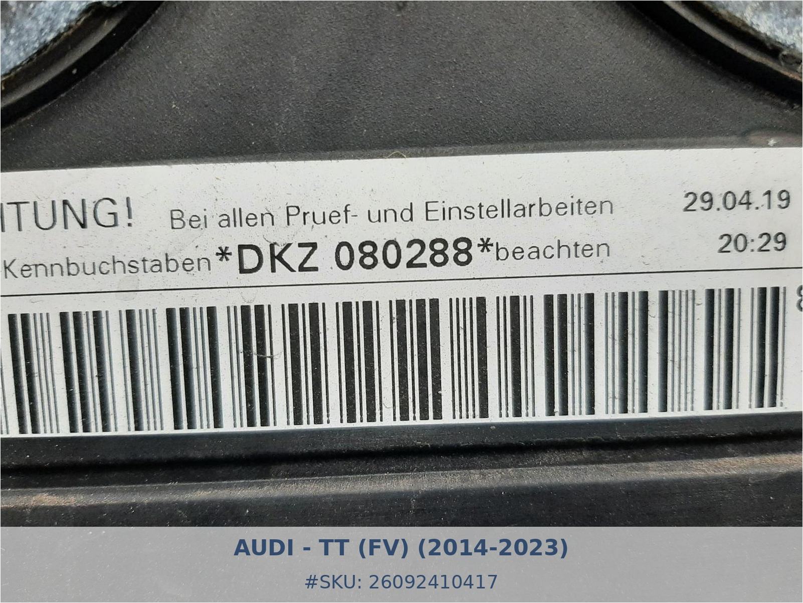 Motor Audi TT 2.0 DKZB - Foto 9 26092410417 motor audi tt 2 0 dkzb #9 - SKU: 26092410417